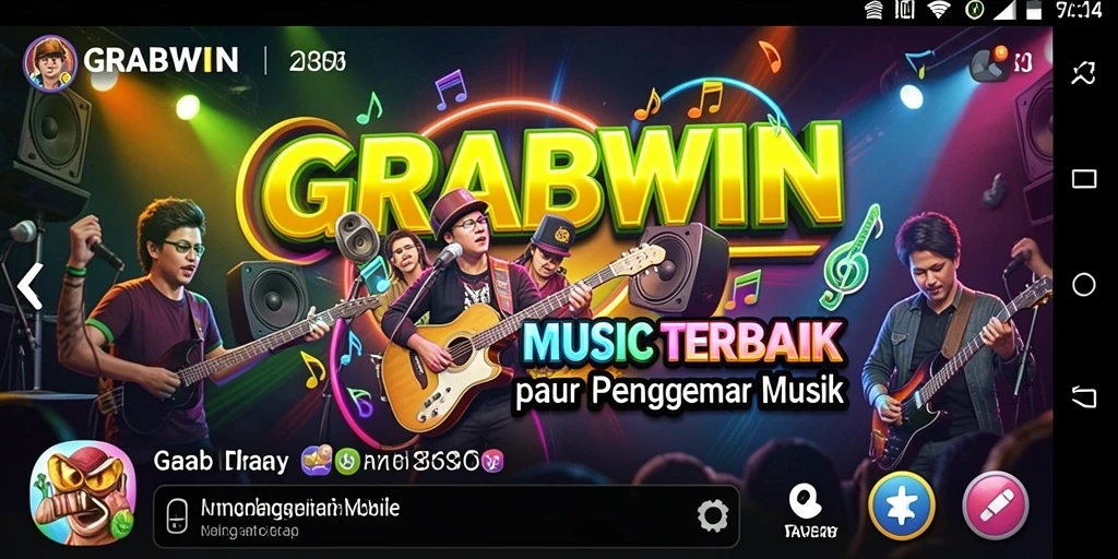 Tampilkan gameplay menarik dari GRABWIN yang penuh warna.