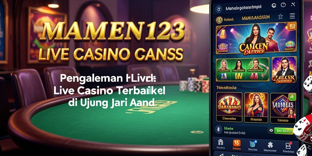 Screenshot gameplay MAMEN123 menampilkan dealer live dan suasana kasino yang mengasyikkan.