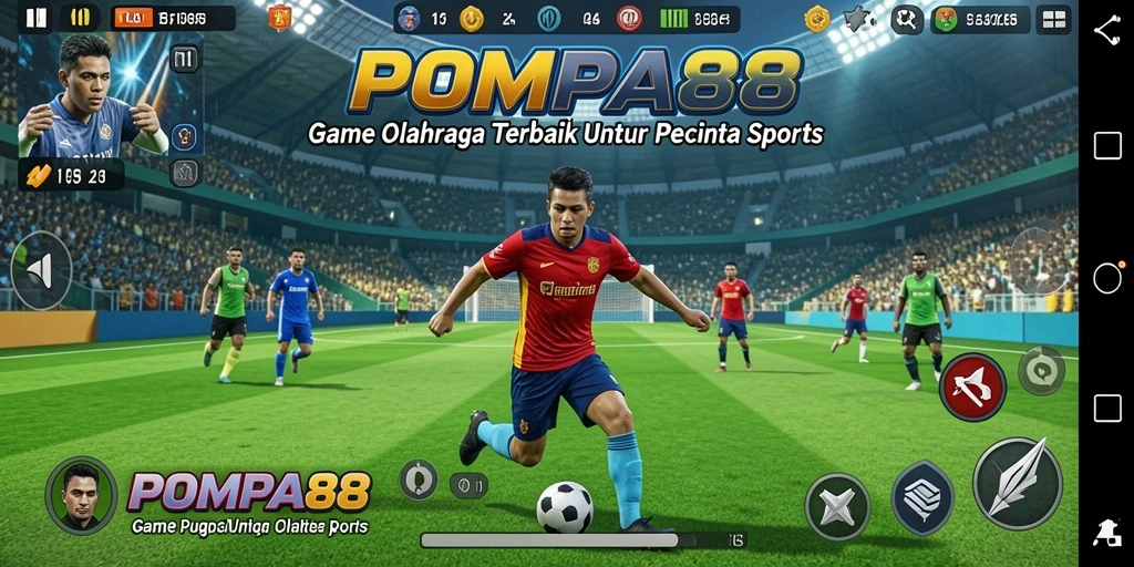 Screenshot gameplay POMPA88 menunjukkan aksi seru olahraga.