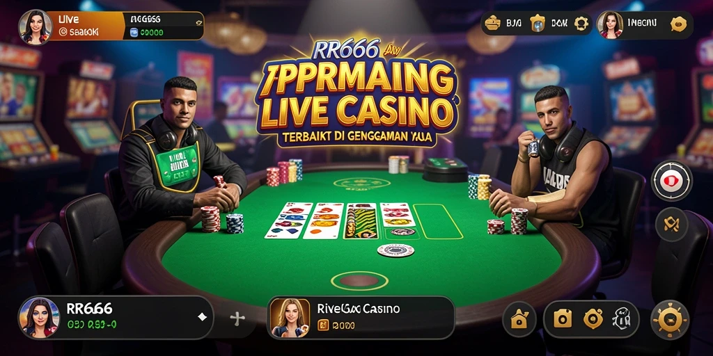 Tampilan gameplay menarik dan interaktif dari permainan Live Casino RR666.