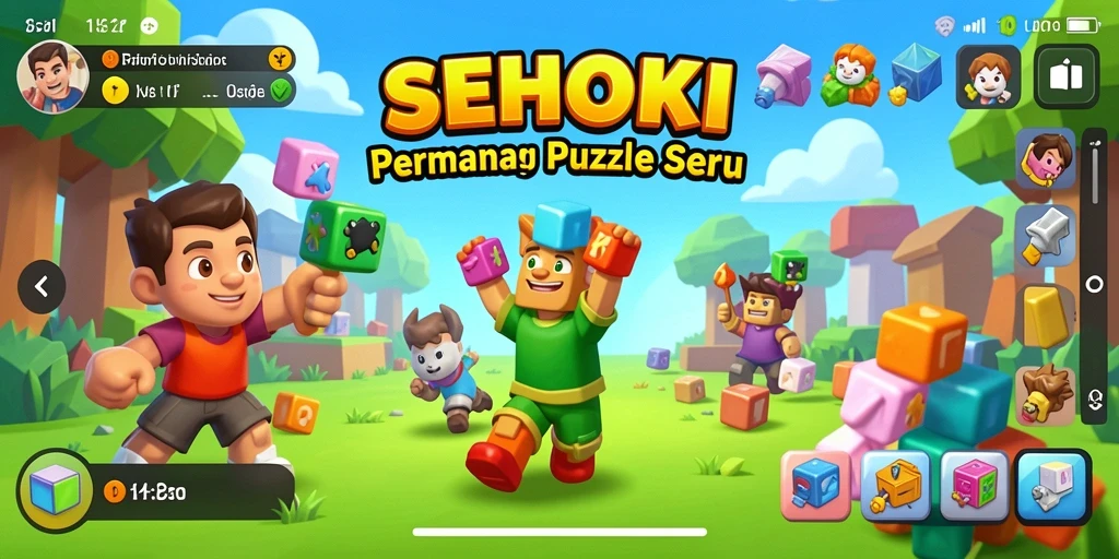 Screenshot gameplay SEHOKI yang menampilkan tantangan Puzzle.